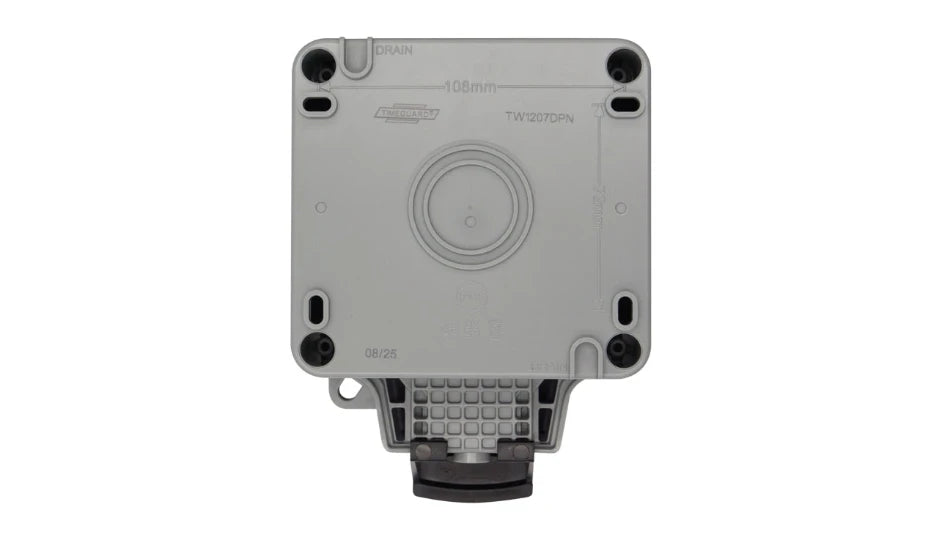 Timeguard TW1207DPN Weathersafe IP66 1 Gang 13A Switched Socket DP with Neon