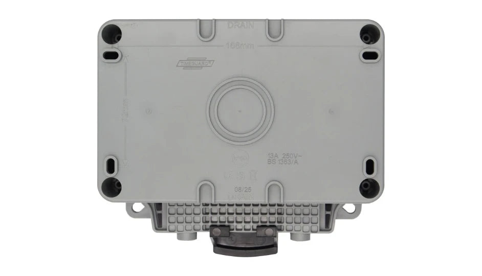 Timeguard TW1409DPP Weathersafe IP66 2 Gang 13A Switched Socket DP with Passive RCD