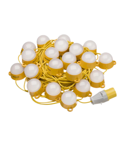 Red Arrow 50m Connectable LED Festoon Light Kit – 20 Way IP65 Site Lighting (FKF50100W)