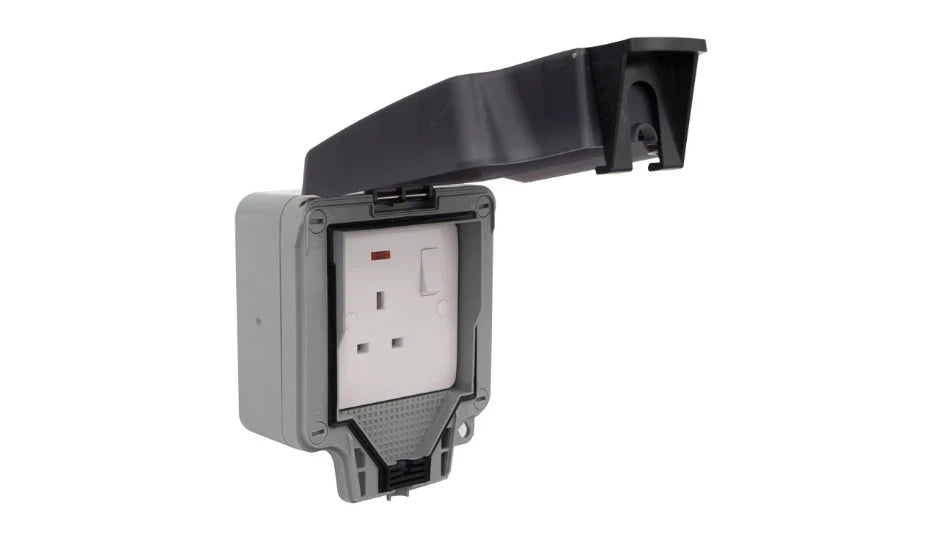 Timeguard TW1207DPN Weathersafe IP66 1 Gang 13A Switched Socket DP with Neon