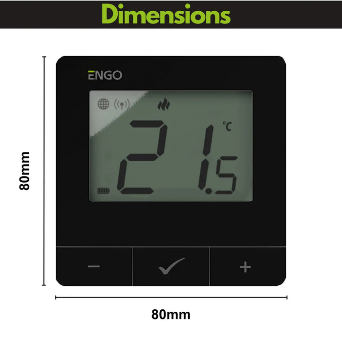 Engo E20I-B-UK Wireless Smart Thermostat - Black