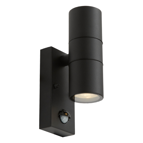 Ansell AACERO/WL/BLK/PIR Acero Bi-directional Wall Light PIR Black