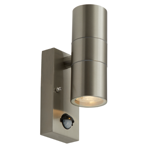 Ansell AACERO/WL/SSL/PIR Acero Bi-directional Wall Light PIR Stainless Steel
