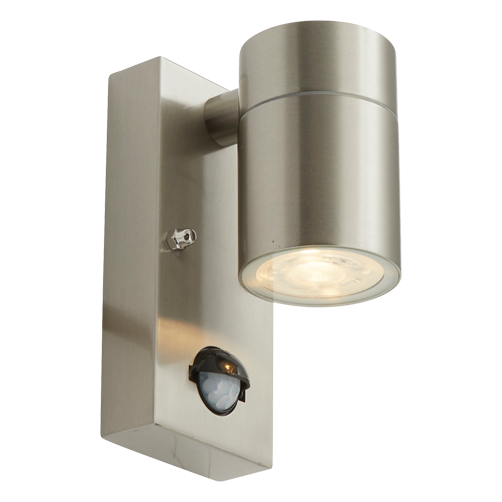Ansell AACERO/WLD/SSL/PIR Acero Directional Wall Light PIR Stainless Steel