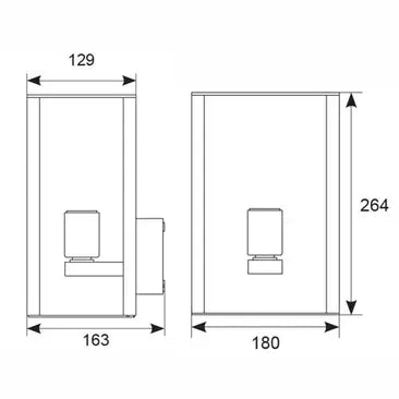 Ansell ACAL/E27 Calore E27 Sandy Anthracite Wall Light