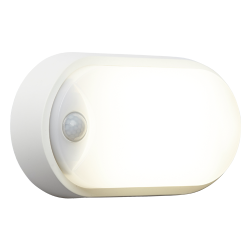 Ansell AHELED/OW/PIR 12W Helder CCT Oval Bulkhead White PIR