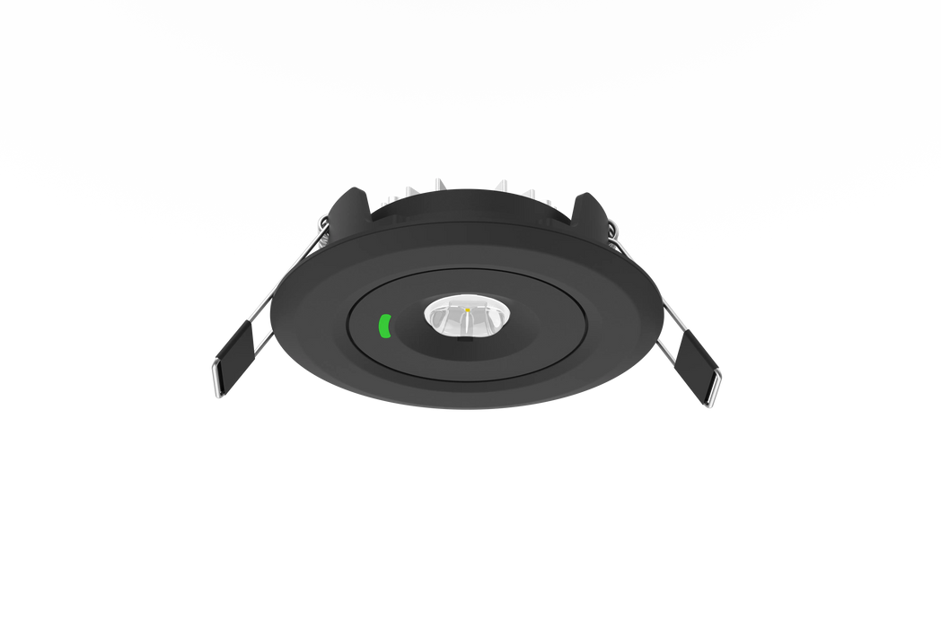 Ansell ABEA/1/B Beacon Non-Maintained Emergency Downlight Black
