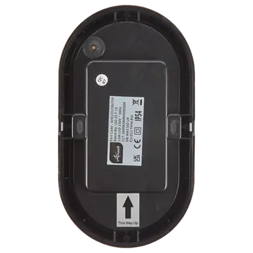 Ansell AHELED/OB/PIR 12W Helder CCT Oval Bulkhead Black PIR