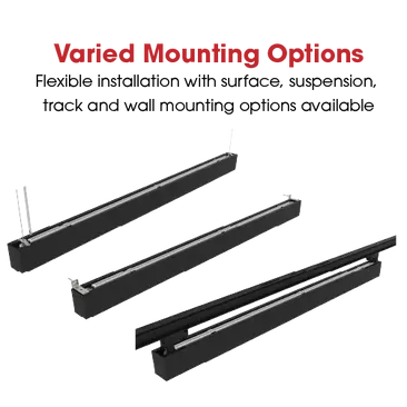 Ansell AVAS5/1/B/SM3 Vasco EVO CCT Multi Wattage 1500mm Self-Test Emergency Black