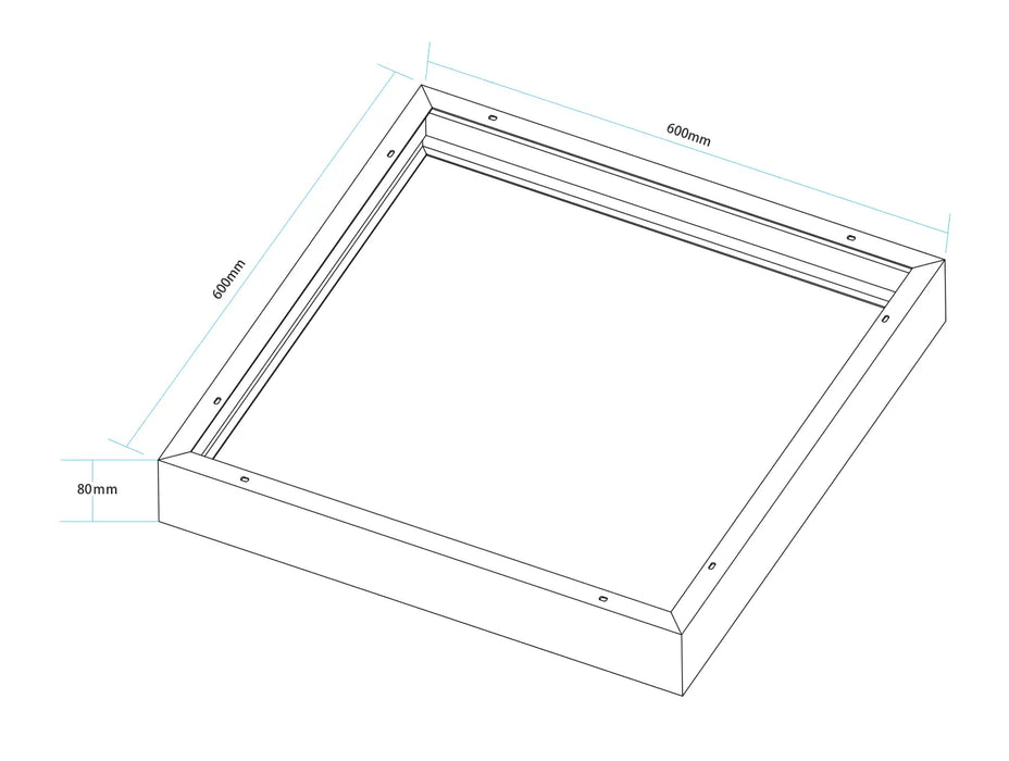 Ansell ASMF60/2 Surface Mounted Frame 600x600x80
