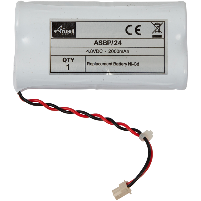 Ansell ASBP/24 4.8vdc 2000mAh - Battery Gamma Range - Nicd Replacement battery