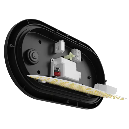 Ansell ASOR/1/B Sorrento 6.5-12W CCT IP65 Led Black Bulkhead