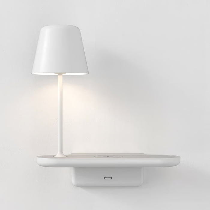 Astro Lighting 1446001 Ito Matt White Bedside Wall Light and Wireless Charger