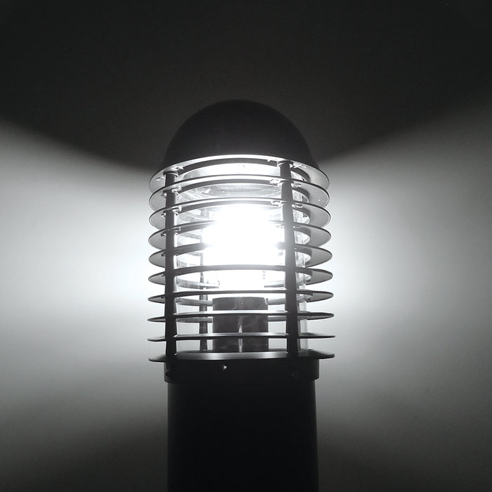 Eterna B1100BKNL 100W Louvred Bollard Black 1100mm