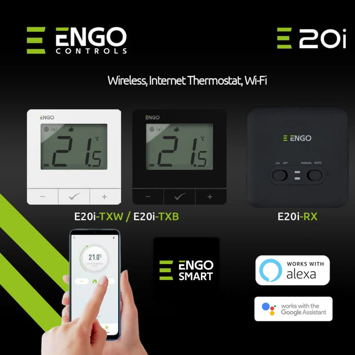 Engo E20I-B-UK Wireless Smart Thermostat - Black