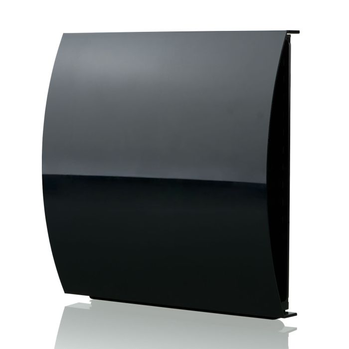 Blauberg AH-10-100-BLACK 100mm External Wall Mount Acoustic Draft Excluding Shutterless Vent Cover Black