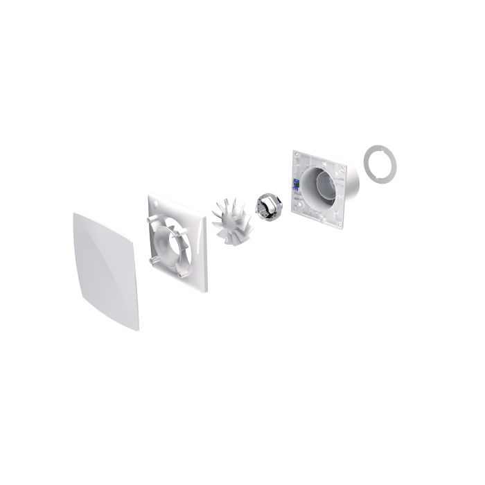 Blauberg MOON100H 100mm 4" Quiet Bathroom Shower Humidity & Condensation Extract