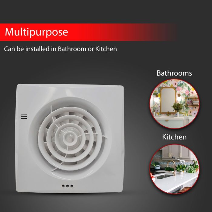 Blauberg CALM 100 DMEV T Ultra Quiet 100mm dMEV Timer Decentralised Mechanical Extract Ventilator