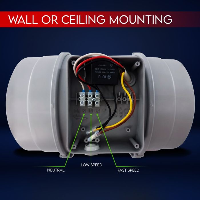Blauberg TURBO-EC-200 In-line Mixed Flow Fan with Low Energy EC Motor - 200mm