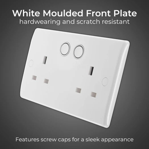 BG Smart 822/HC 13A Double WiFi Smart Switched Socket – White