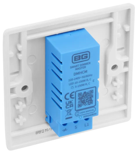 BG Smart 881M/HC 1 Gang 2 Way 150W LED Smart Master Dimmer – White
