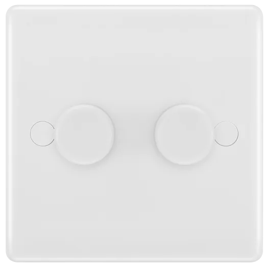 BG Smart 882M/HC 2 Gang 2 Way Double Master Smart LED Dimmer Switch – White