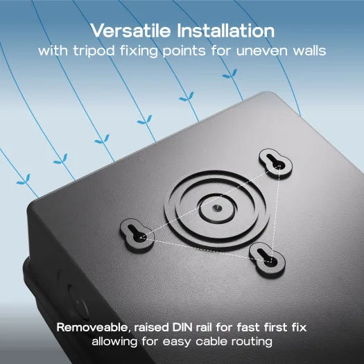 BG CFEV5A 5 Module IP65 Weatherproof Grey Metal EV Charger Circuit Protection