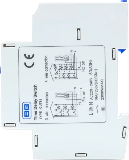 BG CUTS1 16A DIN Rail Time Delay Switch with Manual Override