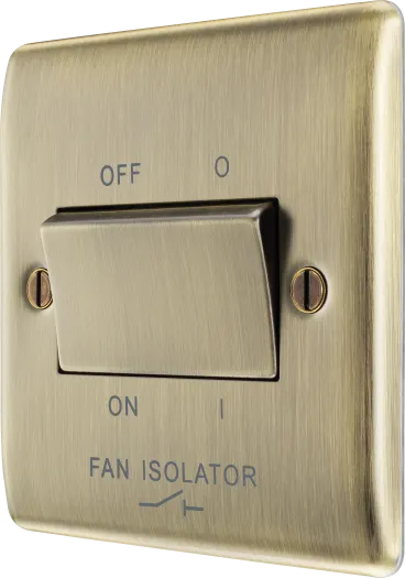 BG Nexus NAB15 10A 10AX 3 Pole Fan Isolator Switch - Antique Brass