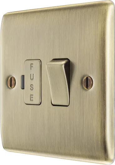 BG Nexus NAB50 13A Switched Fused Connection Unit – Double Pole - Antique Brass