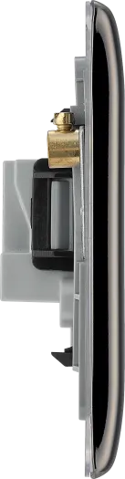 BG Nexus NBN28B 2A Round Pin Unswitched Socket – Black Insert - Black Nickel
