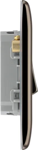 BG Nexus NBN44 20A 16AX 4 Gang 2 Way Rocker Light Switch - Black Nickel