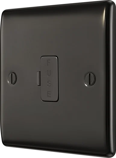 BG Nexus NBN54 13A Unswitched Fused Spur FCU - Black Nickel