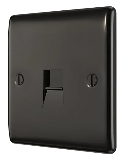 BG Nexus NBNBTM1 Master Telephone Socket – Screw Terminal - Black Nickel