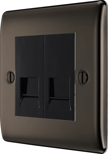 BG Nexus NBNBTM2 BT Master Telephone Socket – Screw Terminal - Black Nickel
