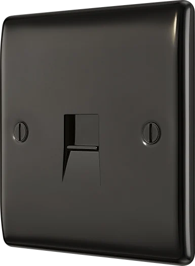 BG Nexus NBNBTS1 Single BT Secondary Telephone Socket – Screw Terminal - Black Nickel