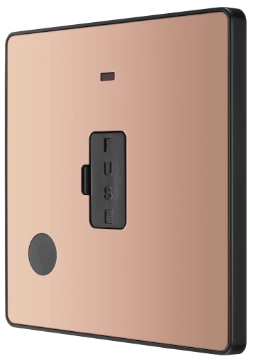 BG Evolve PCDCP54B 13A Unswitched Fused Connection Unit with LED & Flex Outlet - Polished Copper