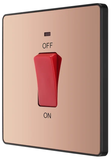 BG Evolve PCDCP74B 45A Double Pole Cooker Isolator Switch - Polished Copper