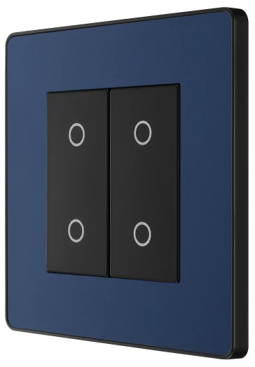 BG Evolve PCDDBTDM2B 200W 2W Double Touch Dimmer Switch - Matt Blue