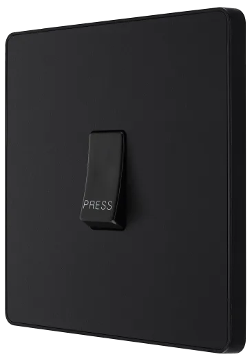 BG Evolve PCDMB14B 10A Bell Push Retractive Switch - Matt Black