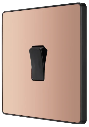 BG Evolve PCDCP12B 20A 16AX 2 Way Single Light Switch - Polished Copper