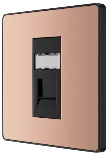 BG Evolve PCDCPRJ451B Single RJ45 Telephone Socket IDC Type - Polished Copper