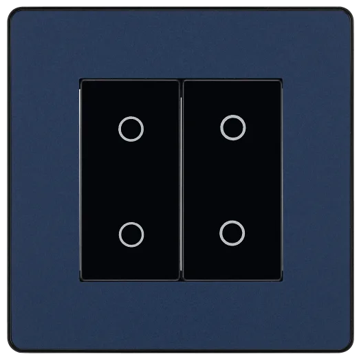 BG Evolve PCDDBTDM2B 200W 2W Double Touch Dimmer Switch - Matt Blue