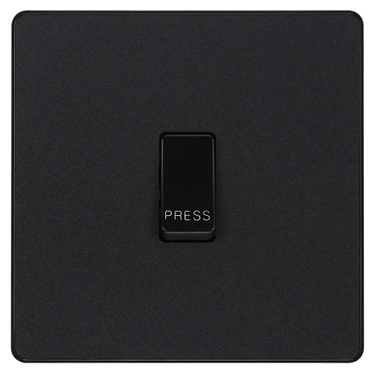 BG Evolve PCDMB14B 10A Bell Push Retractive Switch - Matt Black