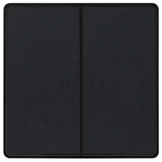 BG Evolve PCDMB42EB 2G 2W Edge-to-Edge Rocker Light Switch - Matt Black