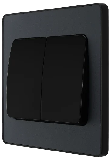 BG Evolve PCDMG42WB 20A Double Wide Rocker Switch - Matt Grey