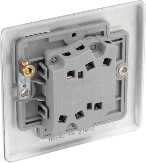 BG Nexus NBS42 2G 2 Way 10A Switch Brushed Stainless