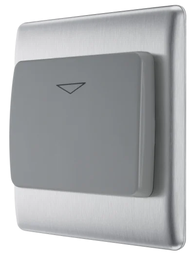 BG Nexus NBSKYCSG 16A Hotel Key Card Switch with Grey Insert - Brushed Steel