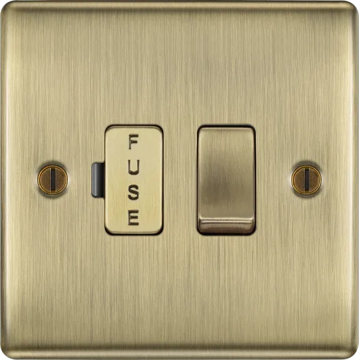 BG Nexus NAB50 13A Switched Fused Connection Unit – Double Pole - Antique Brass