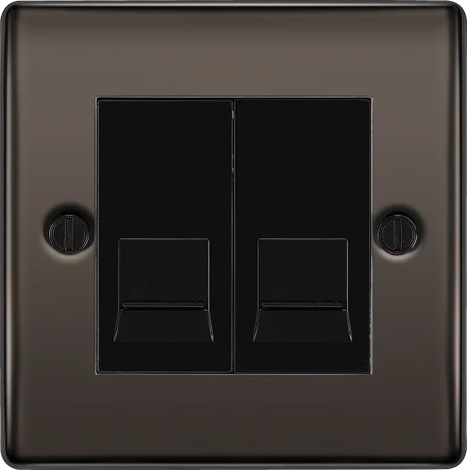 BG Nexus NBNBTM2 BT Master Telephone Socket – Screw Terminal - Black Nickel